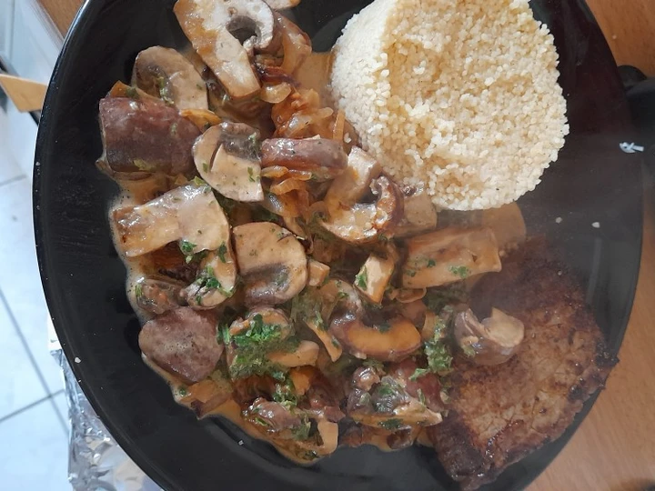 Easy Way Prepare Recipe Steak and chestnut champignon sauce that is Perfect, So Delicious}