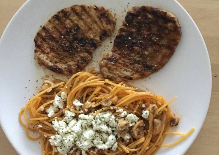 Recipe of Any-night-of-the-week Small steaks with pasta