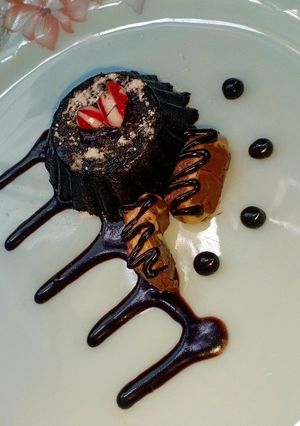 Foto resep Steam Oreo Cake With Choco Ganache