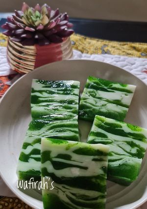 Foto resep Puding marble santan pandan