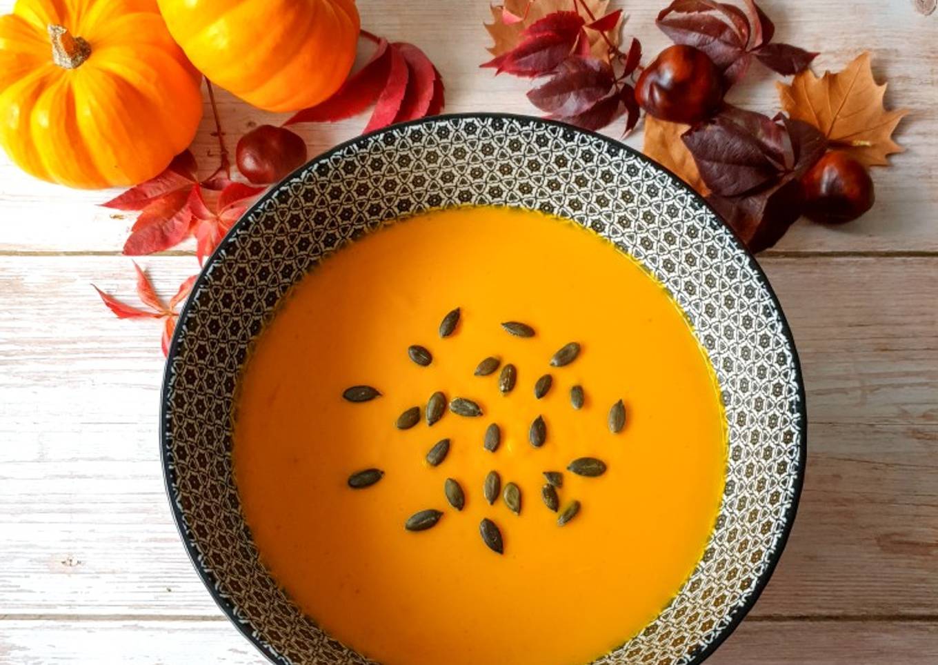 Velouté de potimarron au lait de coco