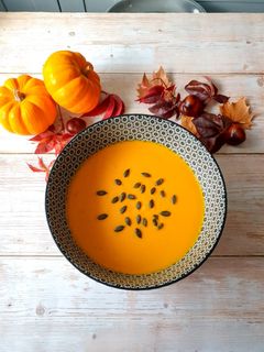 Une photo de Velouté de potimarron au lait de coco