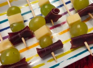 Une photo de Brochettes apéritives automnales