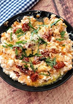Una foto de Boniato asado con ricotta