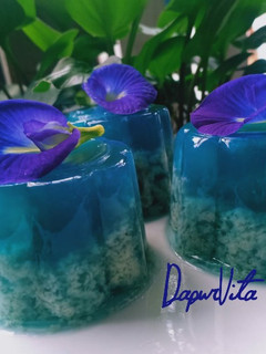 Foto resep Puding Lumut Bunga Telang