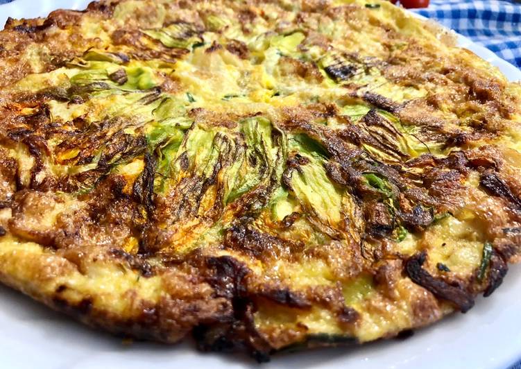 Frittata di zucchine E fiori