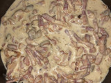 Salsa de bacon y champiñones