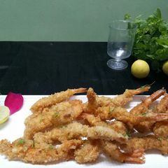 Japanese Tempura prawns A picture of Japanese Tempura prawns.