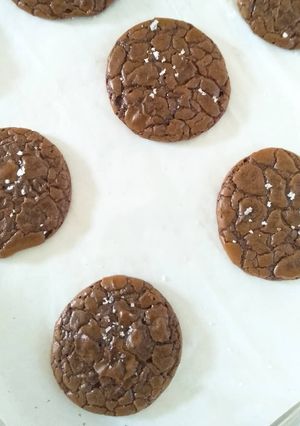 Foto resep Salted Brookies / Brownie Cookies