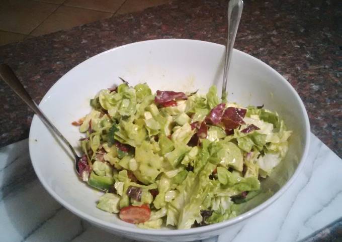 bornmanns vegan green salad with tahini dressing recipe main photo