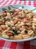 Cavatelli with Mussels, Cannellini Beans, and Arugula