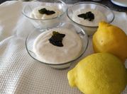 Una foto de mousse de menta