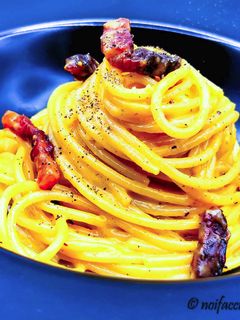 A picture of Gluten-Free Spaghetti alla Carbonara.