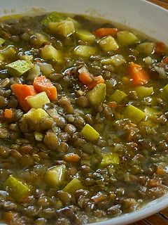 Una foto de Lentejas con picadillo de verduras