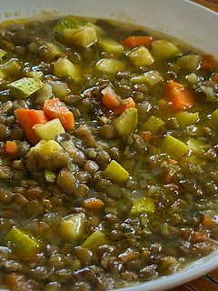 Una foto de Lentejas con picadillo de verduras