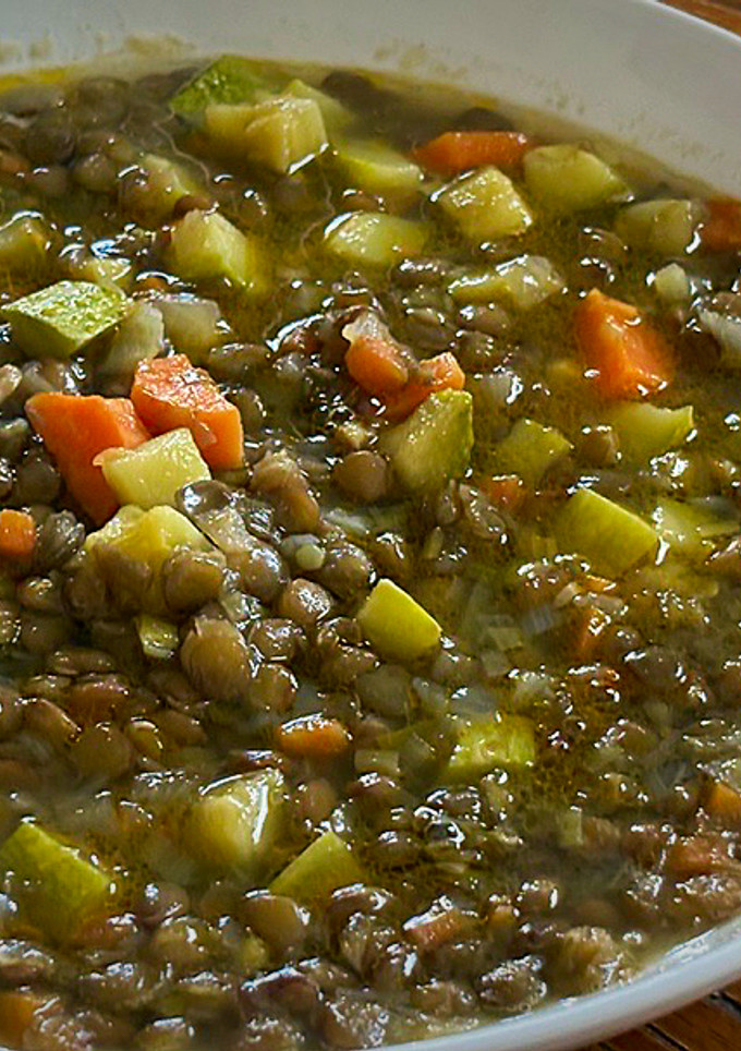 Una foto de Lentejas con picadillo de verduras