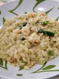 Risotto con asparagi e gamberetti