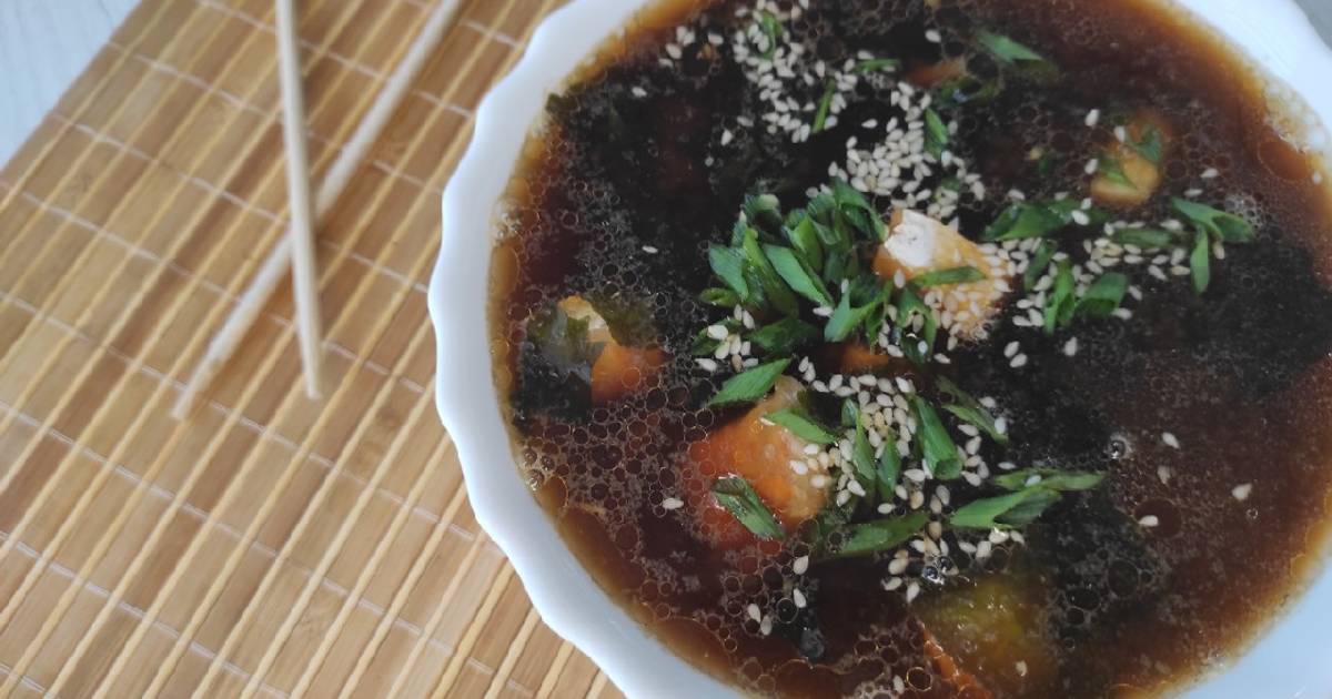 Рецепт: мисо-суп с лапшой и креветками в темпуре | Нутрициолог Екатерина Маслова | Дзен