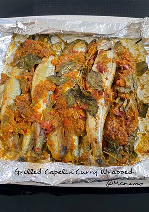 A picture of Grilled Capelin Curry Wrapped.
