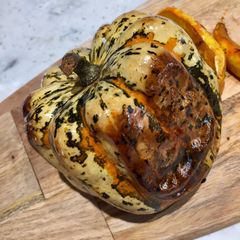 A picture of Crispy Skin Whole Roasted Squash.