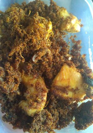 Foto resep Ayam bumbu/ayam goreng serundeng tanpa parut Laos simpel kilat