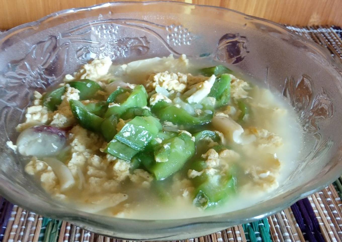 Cah gambas/oyong telur