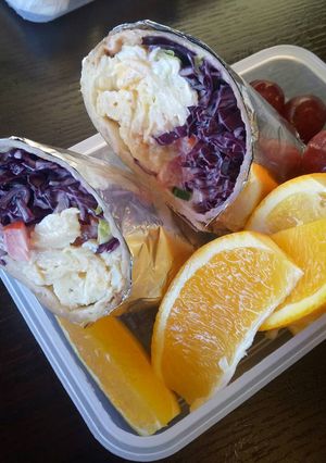 Foto resep Buritto telur dan kol ungu