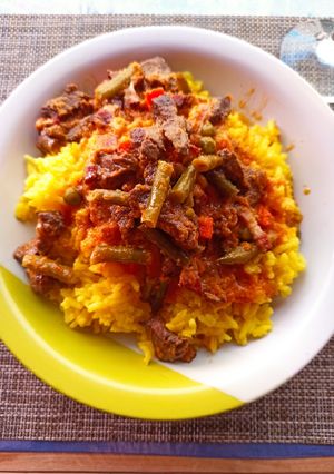 Una foto de Arroz con Cúrcuma a la Cayena
