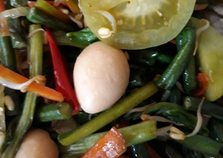 Cara mudah mengolah Tumis Kacang Panjang Telur Puyuh Anti Gagal