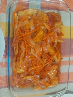 Una foto de Escabeche de corvina