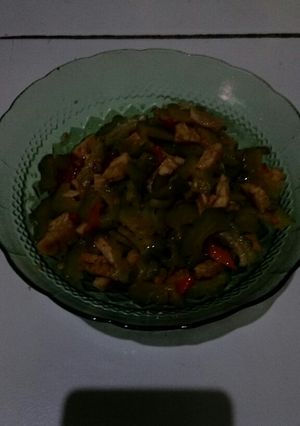 Foto resep Tumis pare tempe pedas