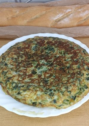 Una foto de Tortilla de Espinacas y Cebolla
