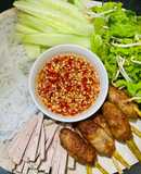 Bún nem lụi nướng