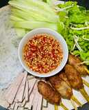 Bún nem lụi nướng