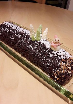 Une photo de Bûche de Noël Chocolat Tonka