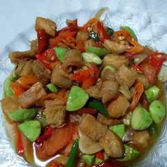 รูปของ Tumis cucut asin pete