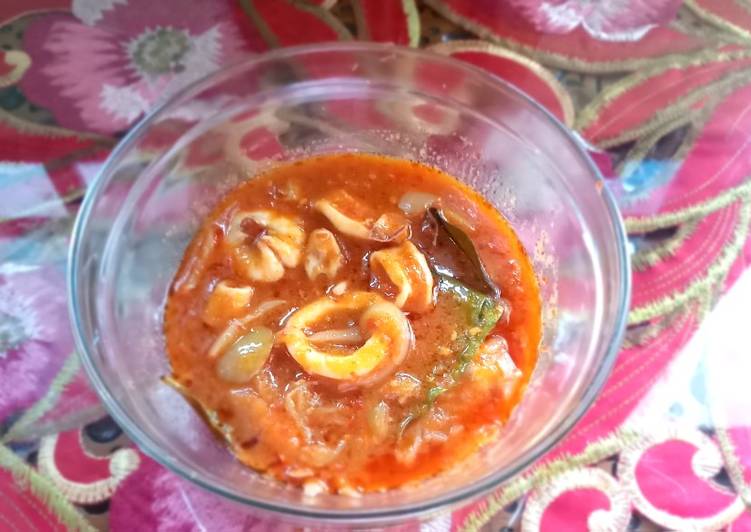 Bagaimana meracik Cumi Saos Padang Empuk No alot yang nikmat