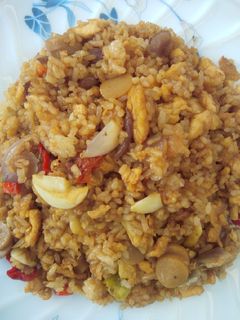 Foto resep Nasi goreng sosis pedas