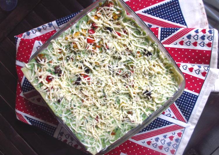 Recipe of Ultimate Vegetable Lasagna Layered with Spinach and White Sauce - Step by Step Recipe