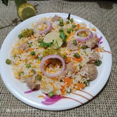 A picture of Boiled veg pulao.