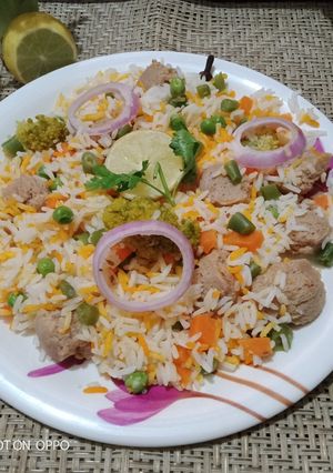 A picture of Boiled veg pulao.