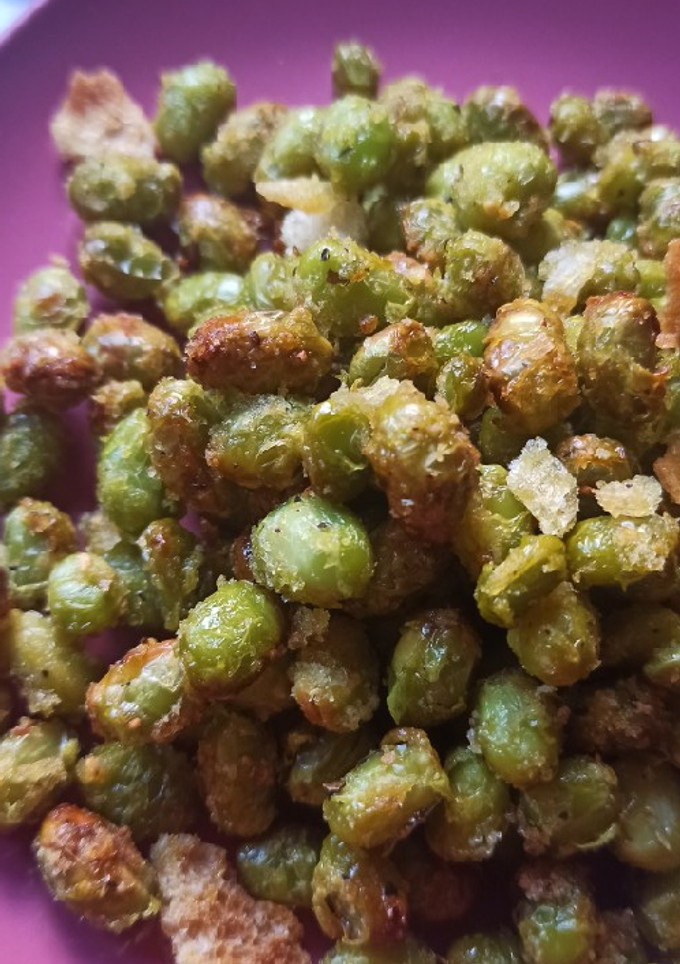 Una foto de Edamame en airfryer