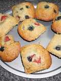 Muffins de arándanos y frutillas
