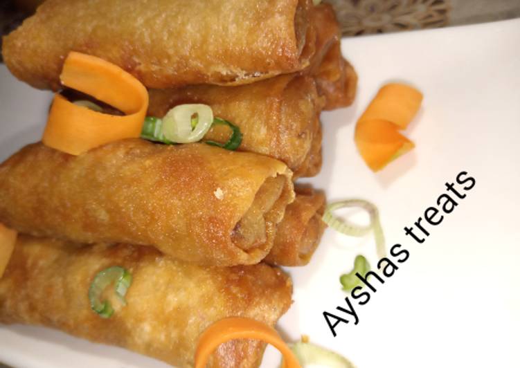 Steps to Prepare Super Quick Homemade Spring rolls | This is Recipe So Quick You Must Undertake Now !!