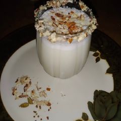 A picture of Almond milk(badam dhood).