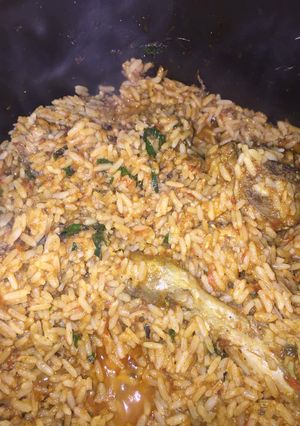 A picture of Jollof Rice (quick fix).