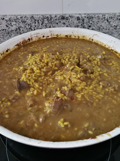 Una foto de Arroz con menudillo