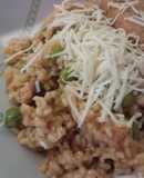 Arroz vegano Mamma mía con milanesas de no pollo