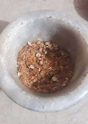 A picture of Homemade karhai masala.