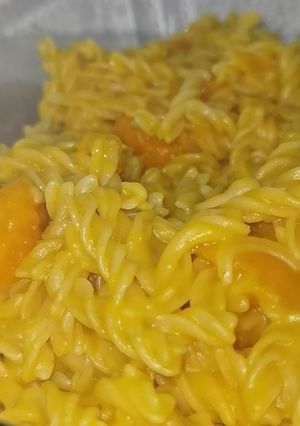 Une photo de Fusilli à la crème de potimarron